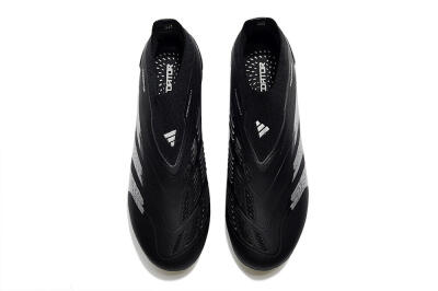 Adidas Predator Accuracy+ Laceless FG Firm Ground Soccer Cleats - Black/Silver