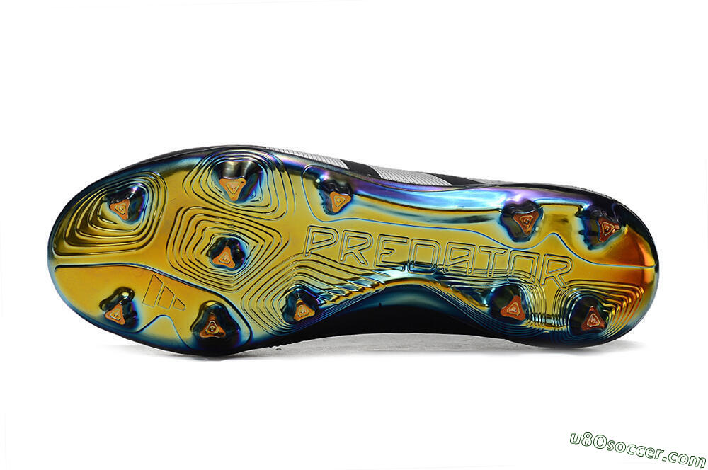 Adidas Predator Accuracy+ Laceless FG Firm Ground Soccer Cleats - Black/Silver 7