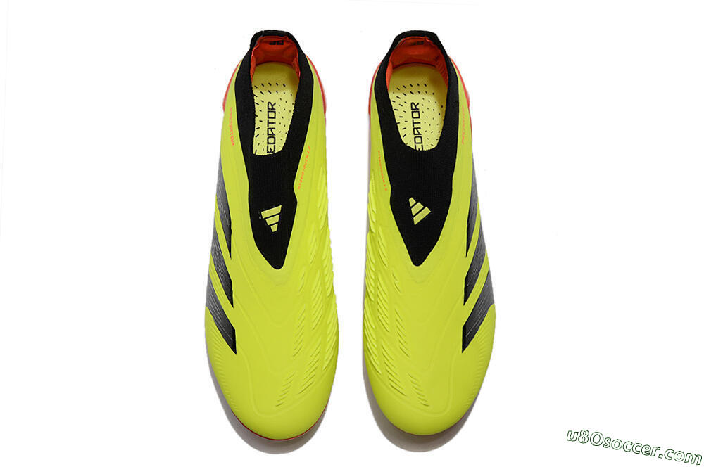 Adidas Predator Accuracy+ Laceless FG Firm Ground Soccer Cleats - Yellow/Black/Grey 4