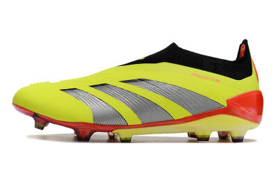 Adidas Predator Accuracy+ Laceless FG Firm Ground Soccer Cleats - Yellow/Black/Grey