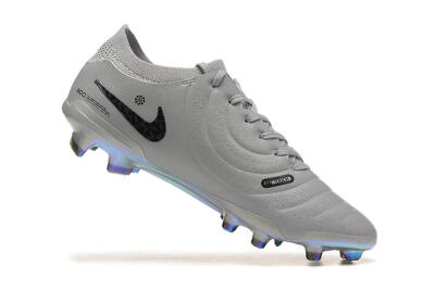 Nike Tiempo Legend 10 Elite FG Firm Ground Soccer Cleats - Grey/Black/Silver