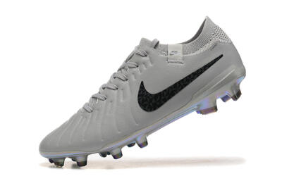 Nike Tiempo Legend 10 Elite FG Firm Ground Soccer Cleats - Grey/Black/Silver