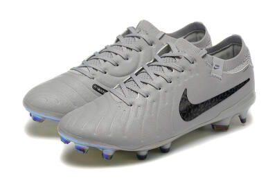 Nike Tiempo Legend 10 Elite FG Firm Ground Soccer Cleats - Grey/Black/Silver