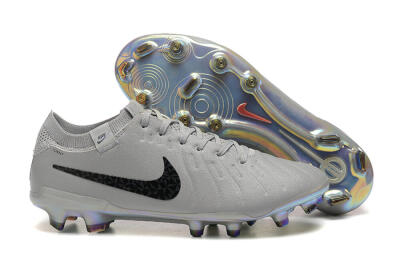Nike Tiempo Legend 10 Elite FG Firm Ground Soccer Cleats - Grey/Black/Silver