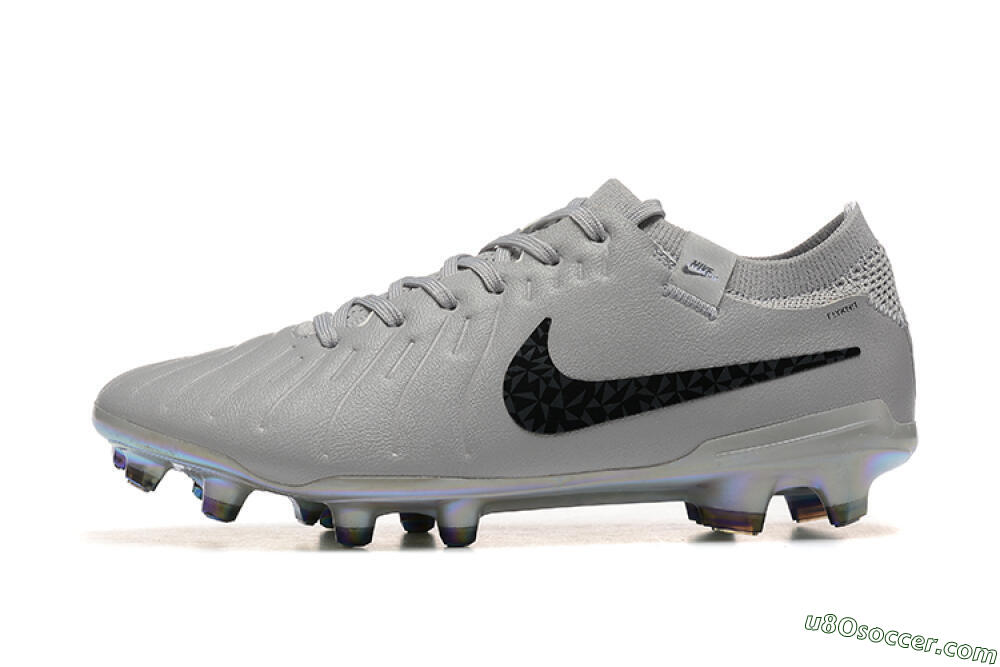 Nike Tiempo Legend 10 Elite FG Firm Ground Soccer Cleats - Grey/Black/Silver 2