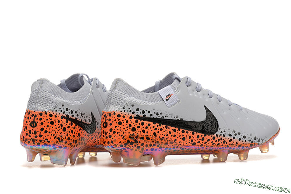 Nike Tiempo Legend 10 Elite FG Firm Ground Soccer Cleats - Grey/Orange/Black 9