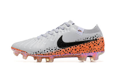 Nike Tiempo Legend 10 Elite FG Firm Ground Soccer Cleats - Grey/Orange/Black