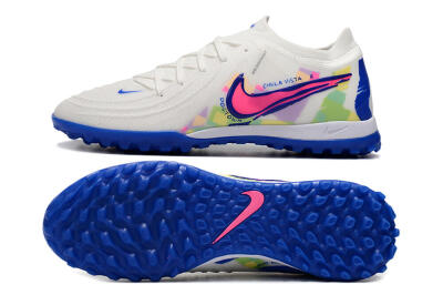 Nike Phantom Luna Elite TF Artificial Turf Soccer Shoes - White/Blue/Pink/Yellow