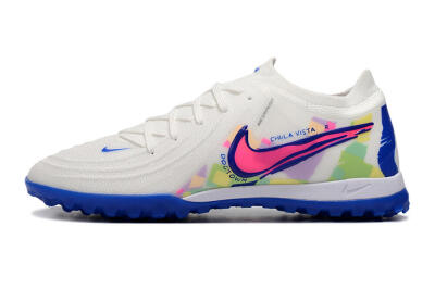 Nike Phantom Luna Elite TF Artificial Turf Soccer Shoes - White/Blue/Pink/Yellow