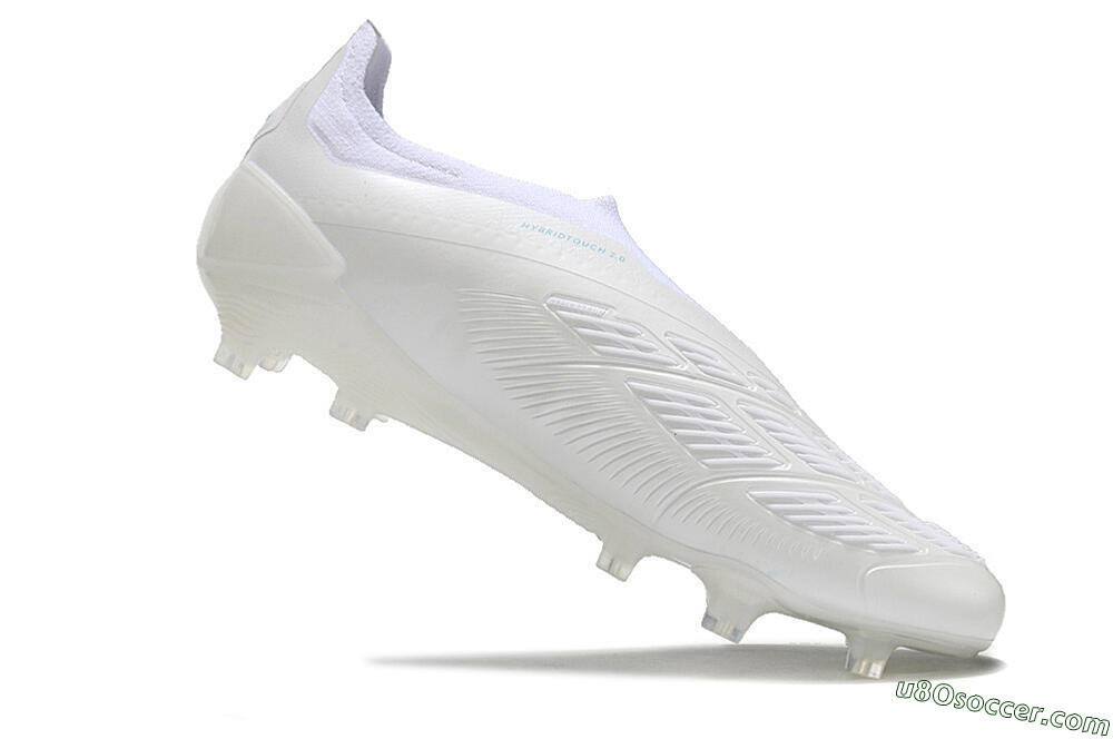 Adidas Predator Accuracy+ Laceless FG Firm Ground Soccer Cleats - White/Blue 4