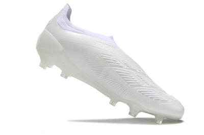 Adidas Predator Accuracy+ Laceless FG Firm Ground Soccer Cleats - White/Blue