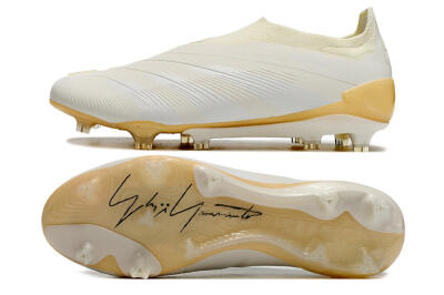 Adidas Predator Accuracy+ Laceless FG Firm Ground Soccer Cleats - White/Beige