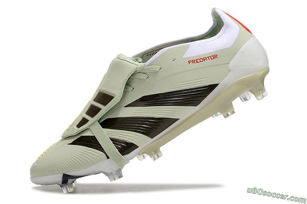 Adidas Predator Elite Foldover Tongue FG Firm Ground Soccer Cleats - Beige/Black/White 5