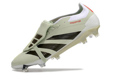 Adidas Predator Elite Foldover Tongue FG Firm Ground Soccer Cleats - Beige/Black/White