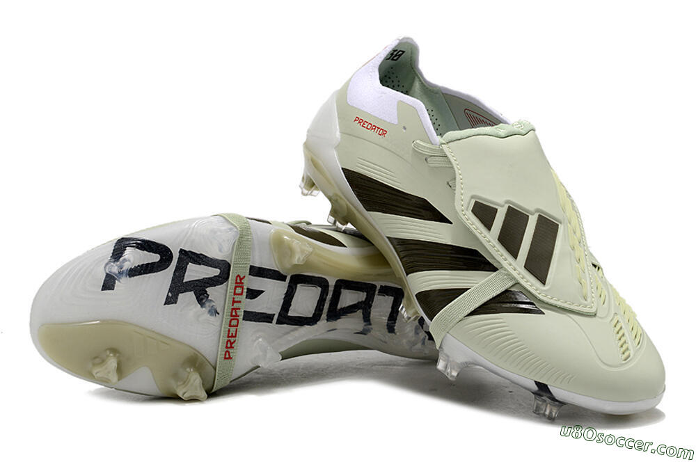 Adidas Predator Elite Foldover Tongue FG Firm Ground Soccer Cleats - Beige/Black/White 3