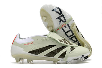 Adidas Predator Elite Foldover Tongue FG Firm Ground Soccer Cleats - Beige/Black/White