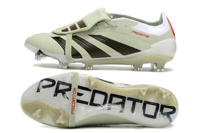Adidas Predator Elite Foldover Tongue FG Firm Ground Soccer Cleats - Beige/Black/White
