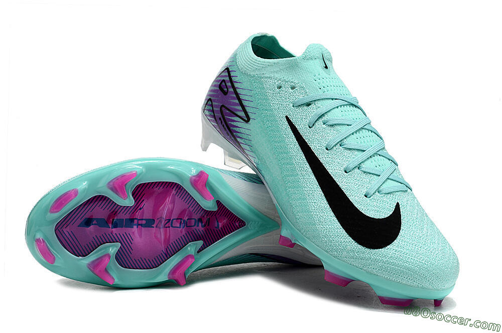 Nike Air Zoom Mercurial Vapor 16 Elite FG Firm Ground Soccer Cleats - Green/Purple/Black 3