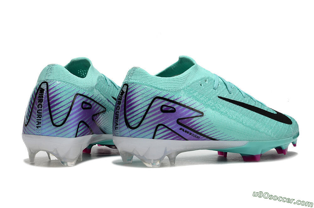 Nike Air Zoom Mercurial Vapor 16 Elite FG Firm Ground Soccer Cleats - Green/Purple/Black 6