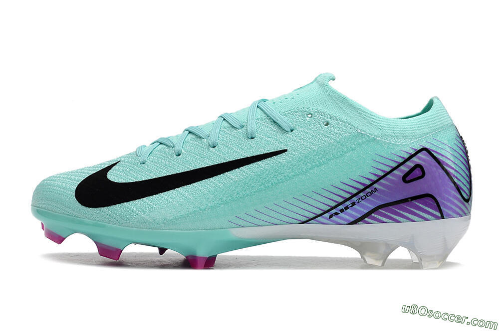 Nike Air Zoom Mercurial Vapor 16 Elite FG Firm Ground Soccer Cleats - Green/Purple/Black 2