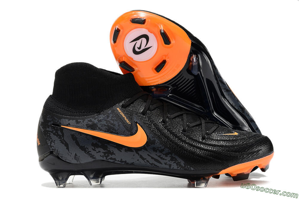 Nike Phantom Luna Elite FG Firm Ground Soccer Cleats - Black/Silver/Orange 1