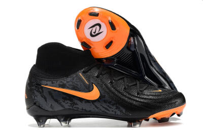 Nike Phantom Luna Elite FG Firm Ground Soccer Cleats - Black/Silver/Orange
