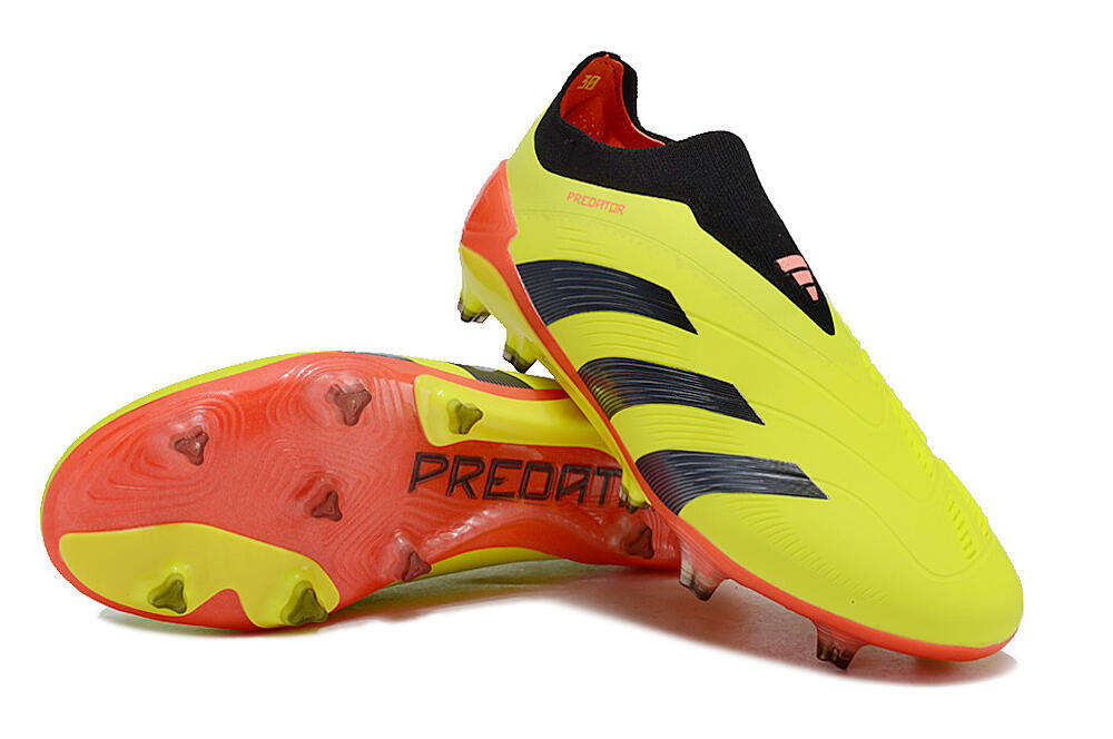 Adidas Predator Accuracy+ FG Firm Ground Soccer Cleats - Yellow/Black/Red 3