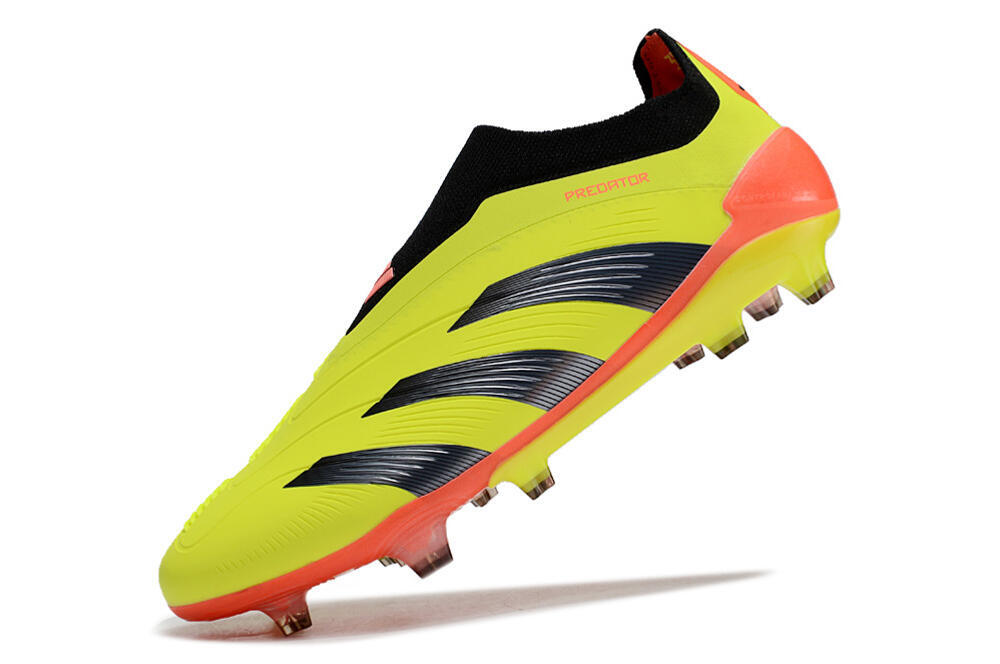 Adidas Predator Accuracy+ FG Firm Ground Soccer Cleats - Yellow/Black/Red 5