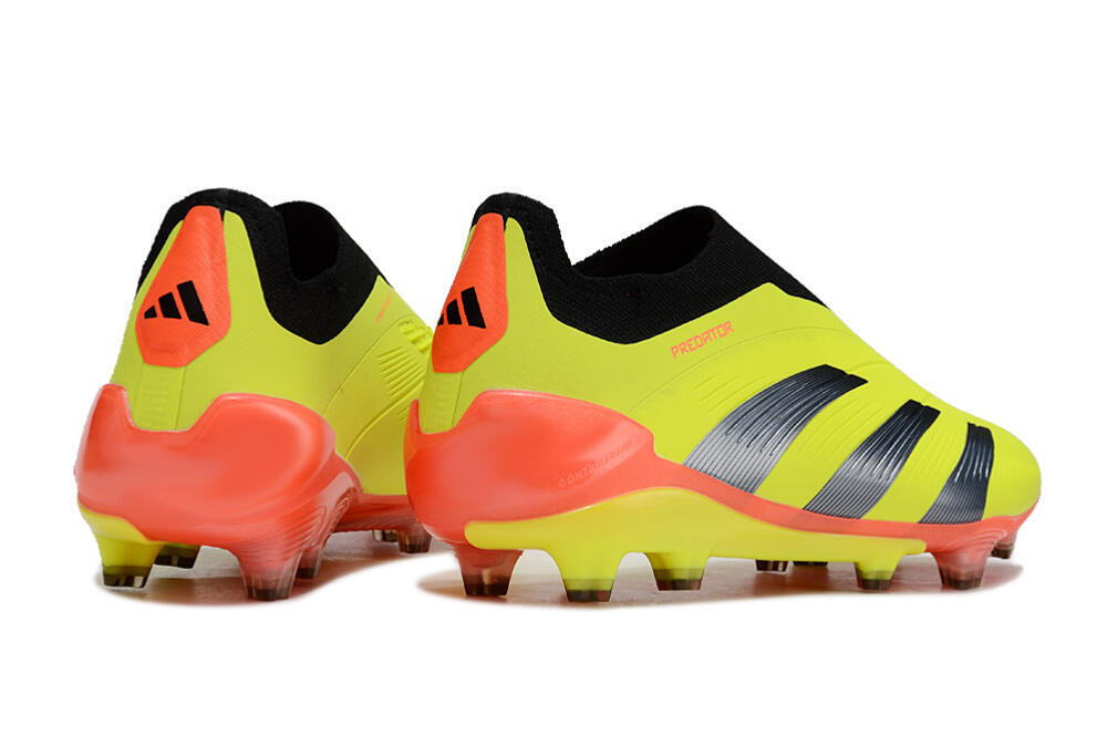 Adidas Predator Accuracy+ FG Firm Ground Soccer Cleats - Yellow/Black/Red 6