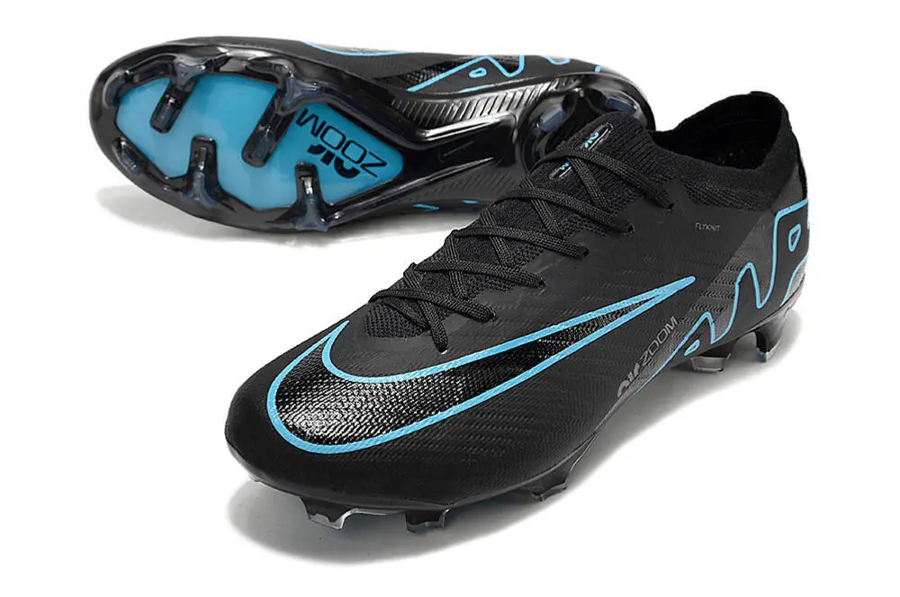FG Firm Ground Soccer Cleats in Black, Jade, Blue Colorway