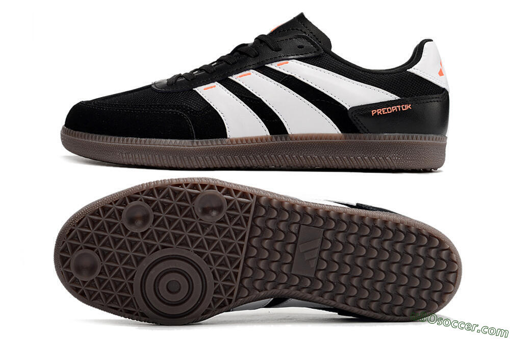Adidas Predator 24 League IC Indoor & Futsal Soccer Shoes - Black/White/Brown 0