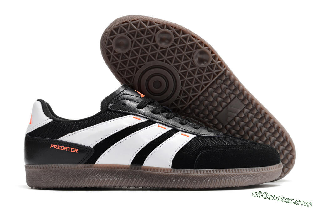 Adidas Predator 24 League IC Indoor & Futsal Soccer Shoes - Black/White/Brown 1