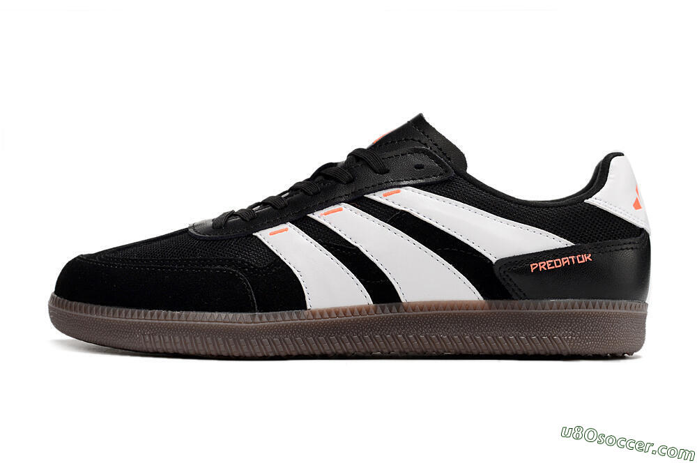 Adidas Predator 24 League IC Indoor & Futsal Soccer Shoes - Black/White/Brown 2