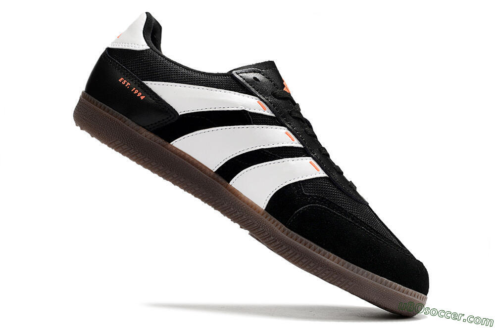 Adidas Predator 24 League IC Indoor & Futsal Soccer Shoes - Black/White/Brown 4