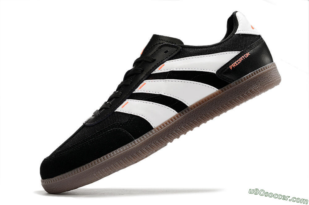 Adidas Predator 24 League IC Indoor & Futsal Soccer Shoes - Black/White/Brown 5