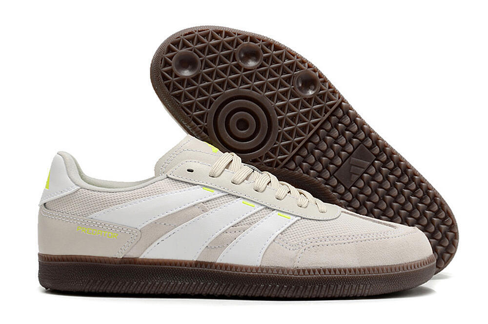 Adidas Predator 24 League IC Indoor & Futsal Soccer Shoes - Grey/Yellow/Brown 1