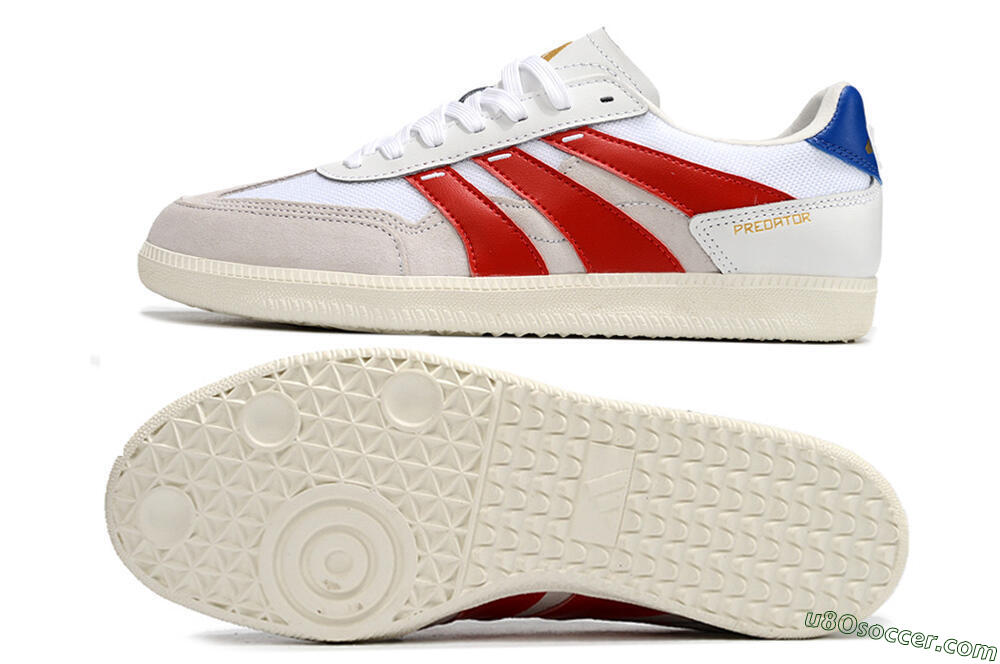Adidas Predator 24 League IC Indoor & Futsal Soccer Shoes - Grey/White/Red/Blue 0