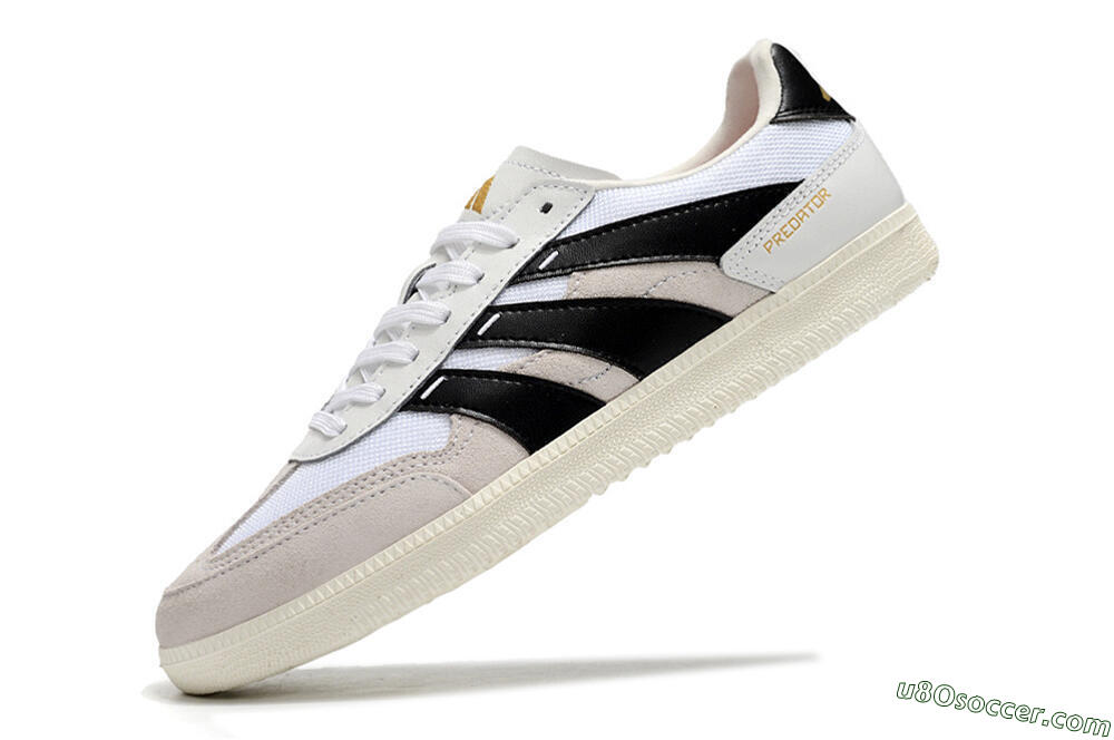 Adidas Predator 24 League IC Indoor & Futsal Soccer Shoes - Grey/White/Black 5
