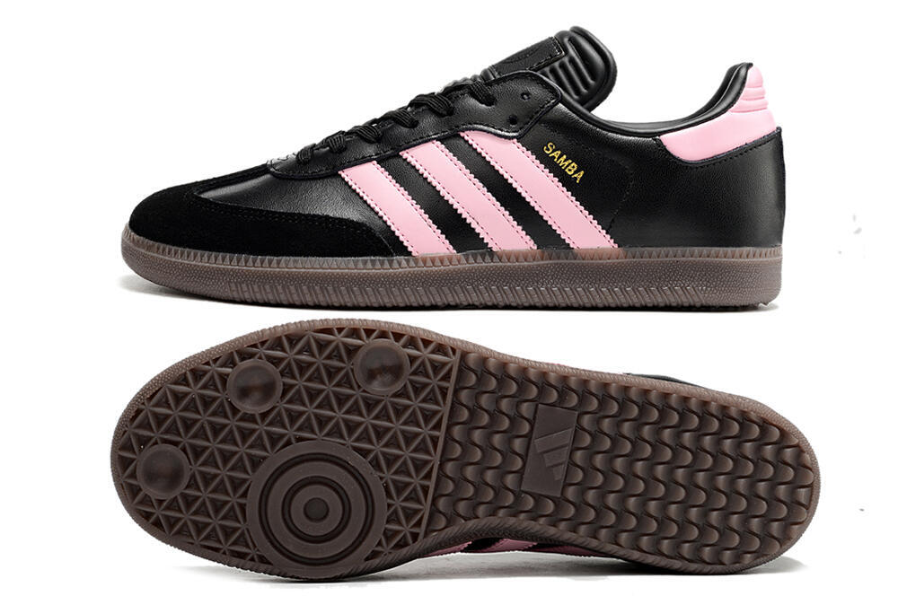 Adidas Samba Messi IC Indoor & Futsal Soccer Shoes - Black/Pink/Brown 0