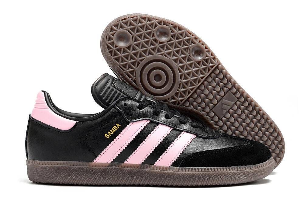 Adidas Samba Messi IC Indoor & Futsal Soccer Shoes - Black/Pink/Brown 1
