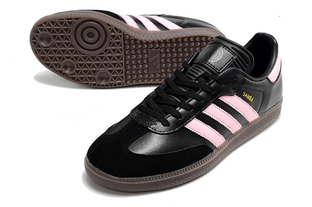 Adidas Samba Messi IC Indoor & Futsal Soccer Shoes - Black/Pink/Brown 3