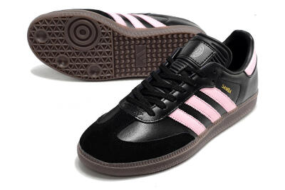Adidas Samba Messi IC Indoor & Futsal Soccer Shoes - Black/Pink/Brown