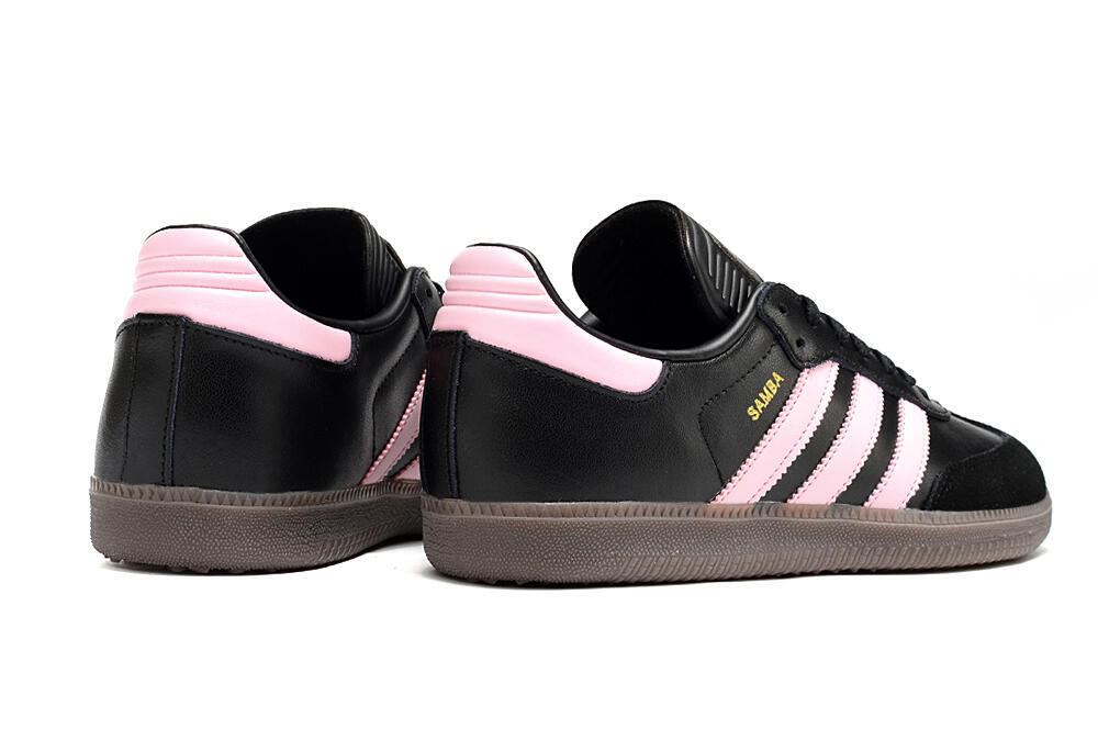 Adidas Samba Messi IC Indoor & Futsal Soccer Shoes - Black/Pink/Brown 6