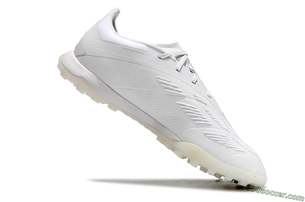 Adidas Predator 24 Elite TF Artificial Turf Soccer Shoes - White/Silver/Beige 4