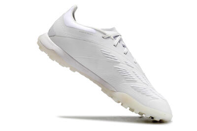 Adidas Predator 24 Elite TF Artificial Turf Soccer Shoes - White/Silver/Beige