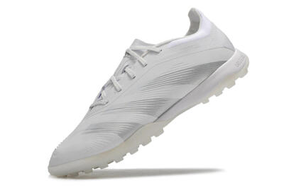 Adidas Predator 24 Elite TF Artificial Turf Soccer Shoes - White/Silver/Beige