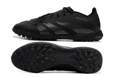 Adidas Predator 24 Elite TF Artificial Turf Soccer Shoes - Black/Silver/Black