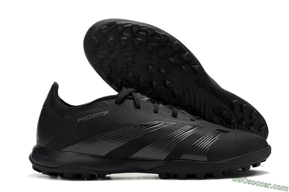 Adidas Predator 24 Elite TF Artificial Turf Soccer Shoes - Black/Silver/Black 1