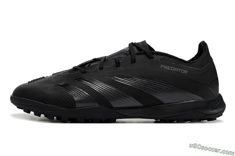 Adidas Predator 24 Elite TF Artificial Turf Soccer Shoes - Black/Silver/Black 2