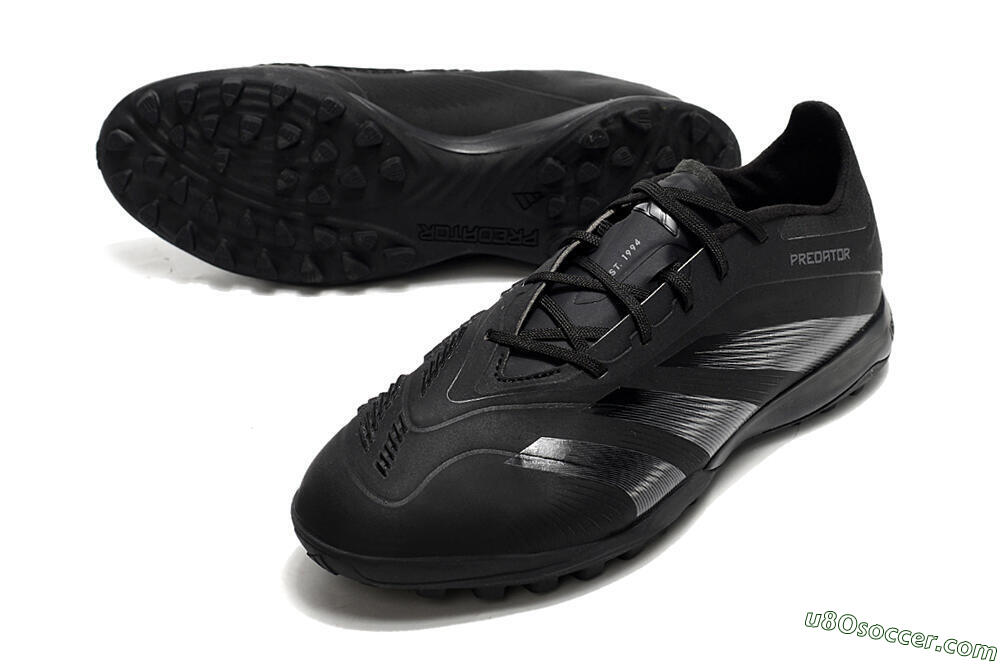 Adidas Predator 24 Elite TF Artificial Turf Soccer Shoes - Black/Silver/Black 3